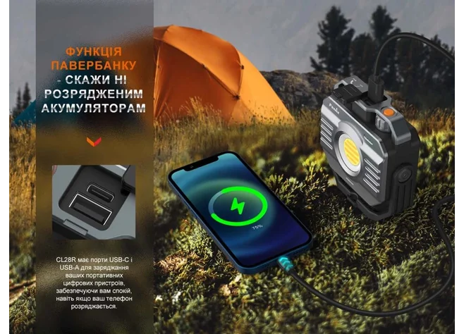 Ліхтар Fenix CL28R з функцією Powerbank Фото 4